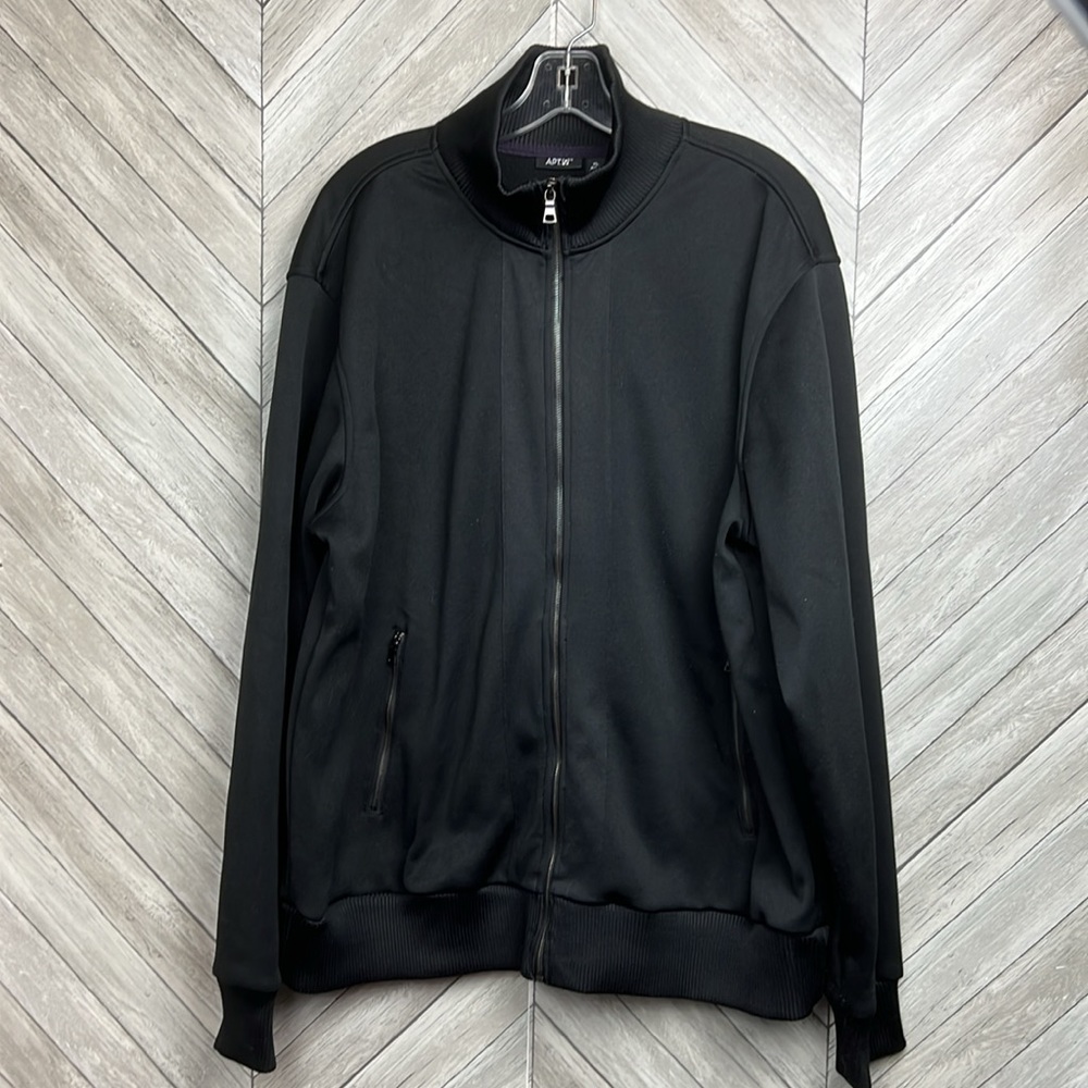 Black Full-Zip Jacket with Zip Pockets XL